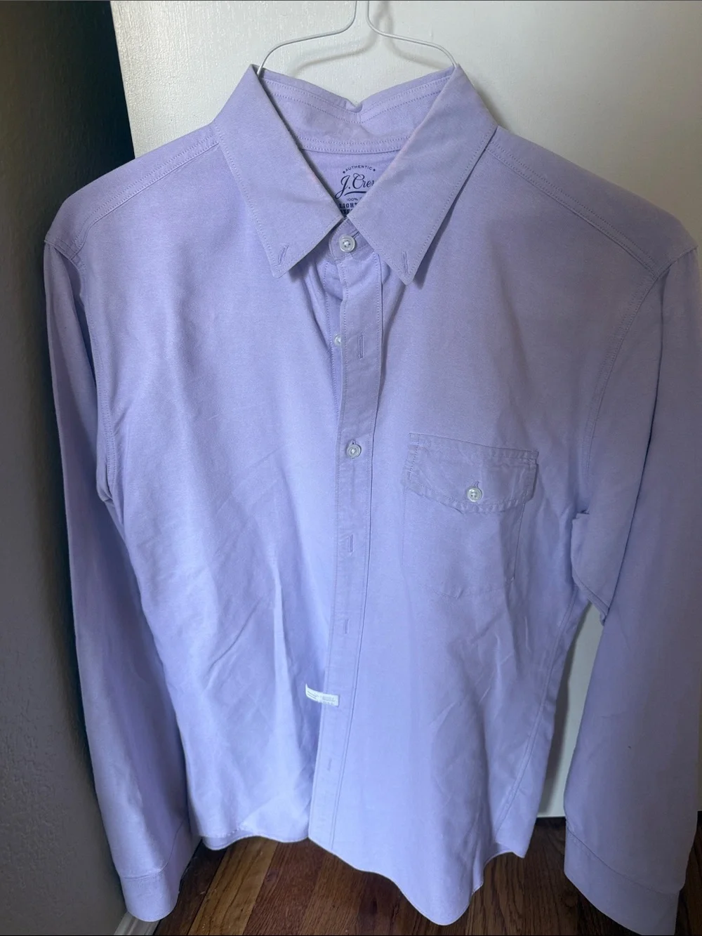 J. Crew Men's Light Lavender Button-Up Dress Shirt